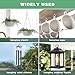 Ticway 12 PCS Q-Hanger Hooks for String Lights, Ceiling Hangers for Plants & Wind Chimes, Christmas Decorations Outdoor Hooks Gold