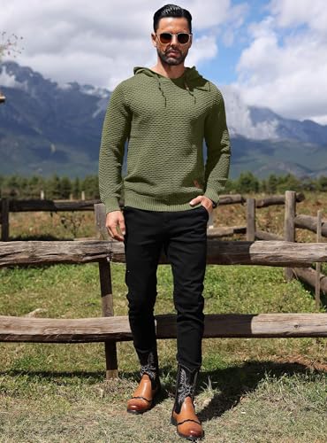 Image of HYPESTFIT Men's Hooded Sweatshirt, Regular Fit, Textured Fabric