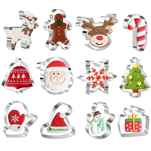 3 Weihnachts Wichtel Ausstechformen - Edelstahl Plätzchenausstecher