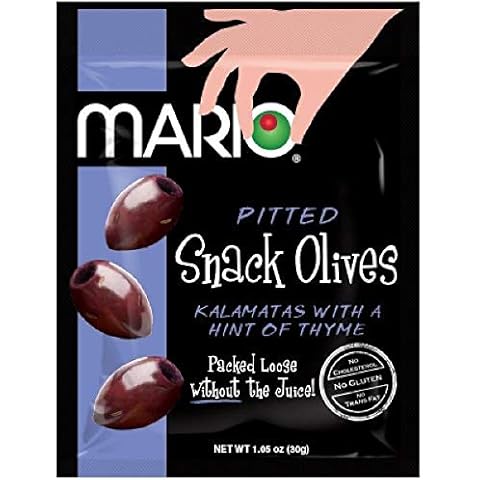 Mario Camacho Foods Pitted Snack Olives - Kalamata Olives with Thyme Cover