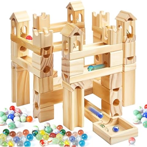 Gemscream Wooden Marble Run Set Cover
