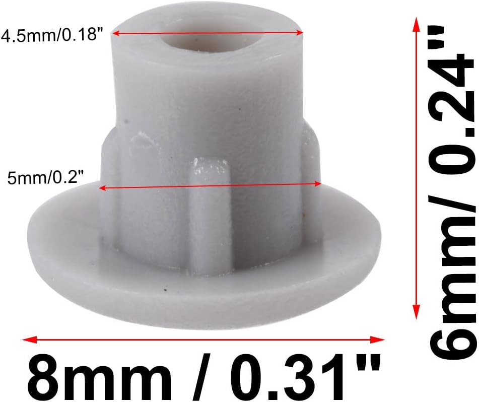 uxcell Home Furniture Decor 5mm Gray Plastic Screw Hole Cover Plugs 100pcs : Tools & Home Improvement