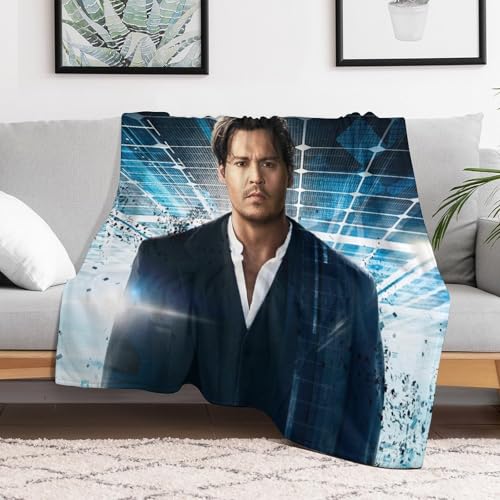 MTMHFPER Johnny Depp - Manta plegable acogedora para viajes, exteriores, descanso, terciopelo, de secado rápido
