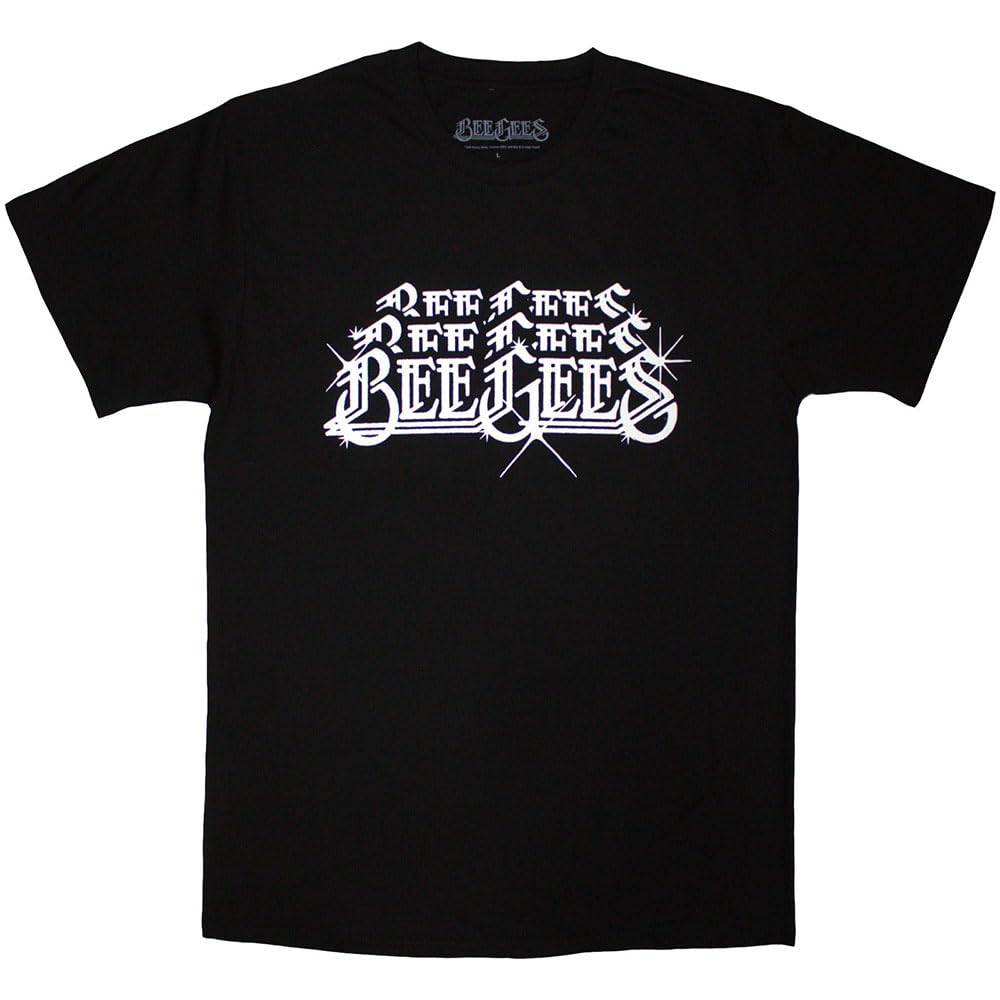 Rock Off officially licensed products The Bee Gees Stacked Logo T Shirt XL Black