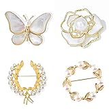 パール ストーン サークル型 ブローチ ラウンド型 ラインストーン ギフト 卒業式 入学式 大人っぽい シンプル (4)