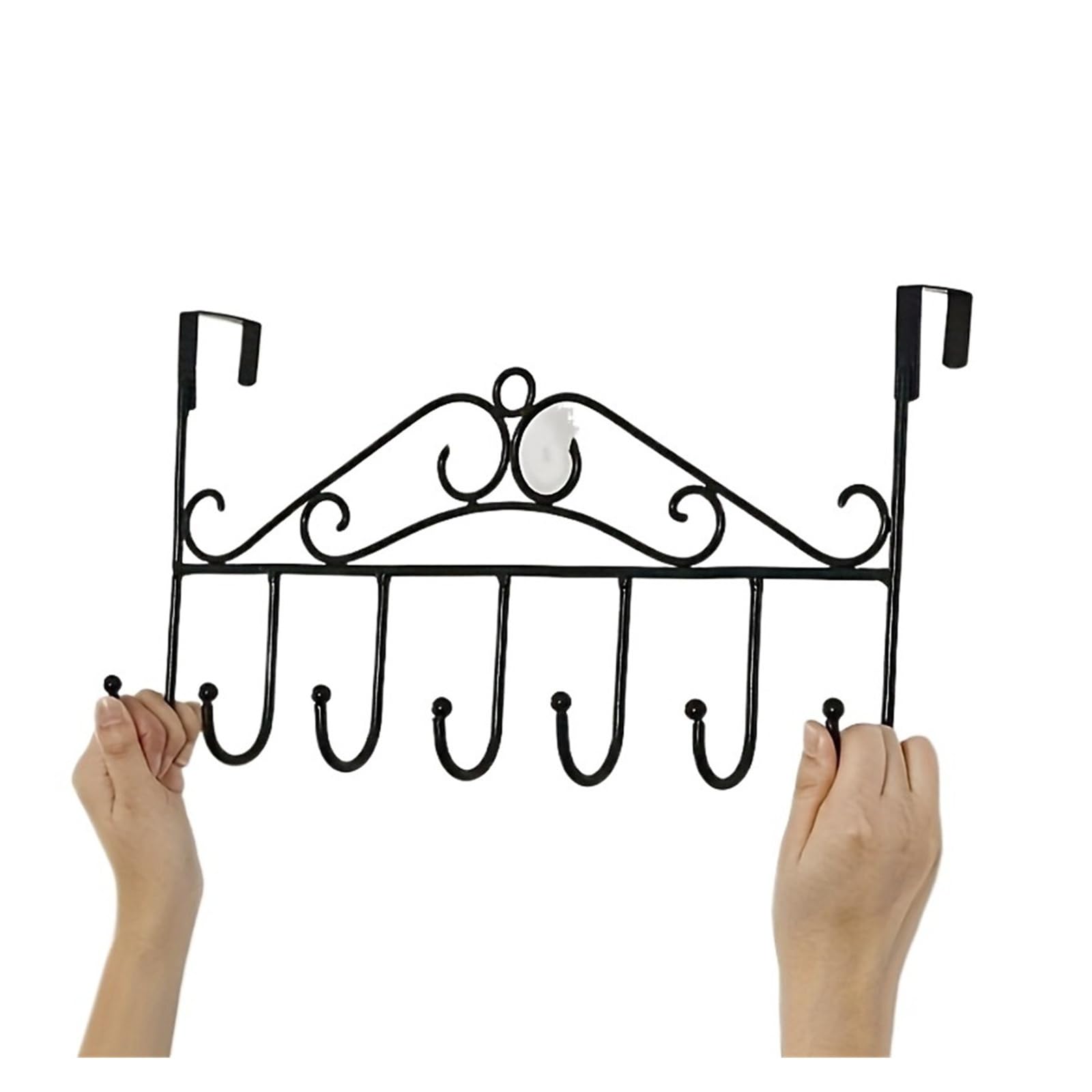 Weqyfdc Black Over The Door Hook Hook Storage Rack Behind The Door