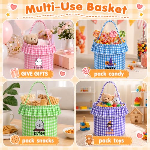 Image of Personalized Halloween Bucket Custom Halloween Basket Candy Bucket for Kids