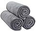 KinHwa Gym Towels for Men Sweat Absorbent Workout Towels Soft Microfiber Sports Towel Perfect Size for Workouts, Yoga, Running, Biking or Camping 16inch x 31inch 3 Pack Gray