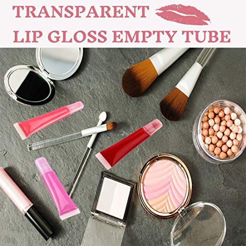 image for Hajoyful 90 PCS 5 ML Refillable Mini Clear Empty Lip Gloss Balm Contai