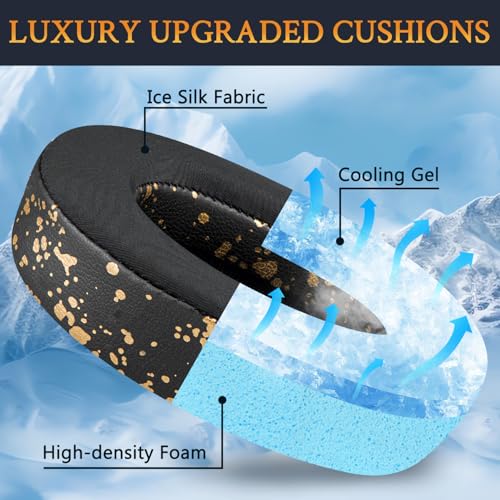 Image of SOULWIT Earpads Replacement for SteelSeries Arctis 1 /3 /5 /Arctis 7 /7+ /7P /7P+ /7X /7X+ /9 /9X /Pro /Prime(Do Not Fit Any Arctis Nova) Headset, Ear Pads Cushions with High-Density Foam (Arctis CG Black Gold)