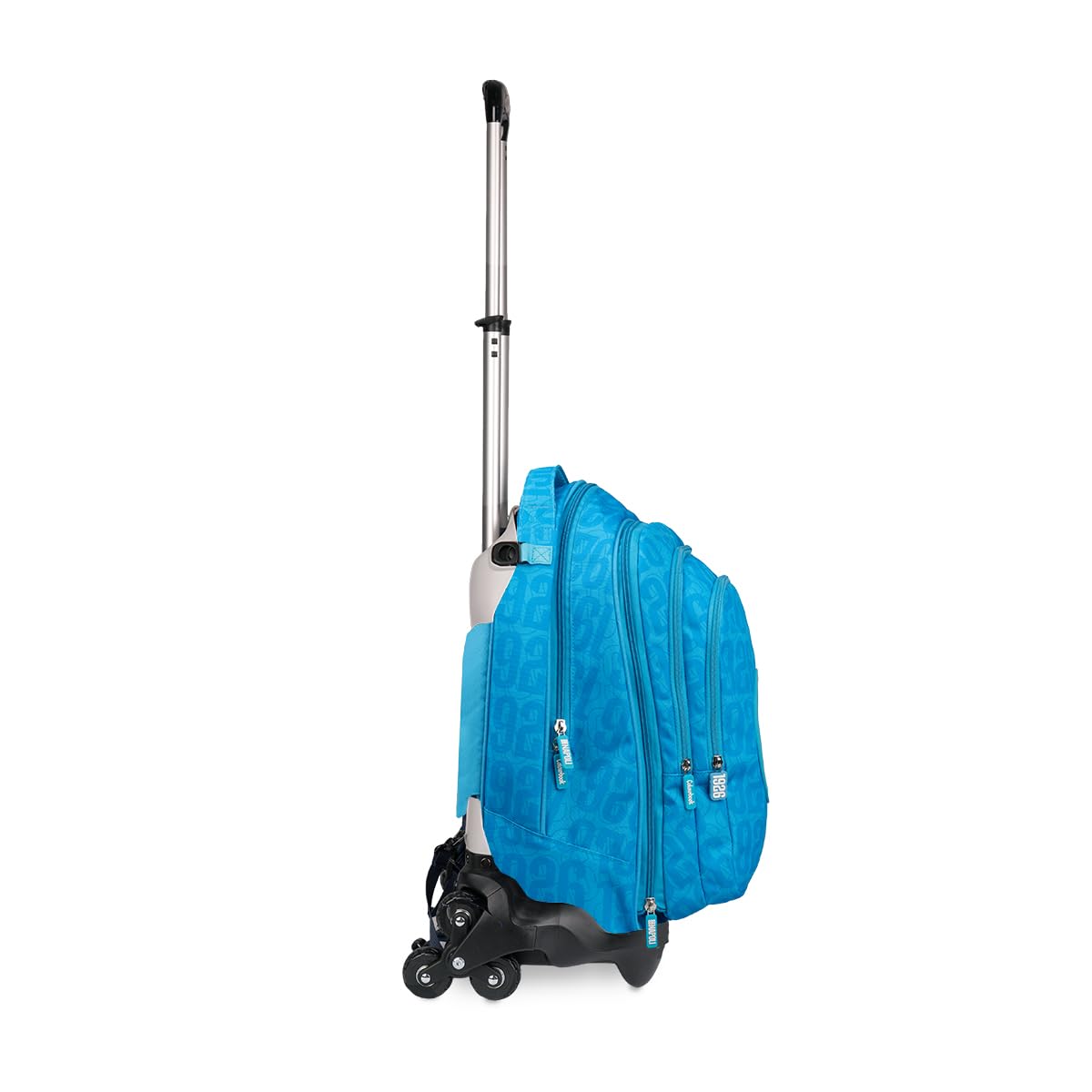 Colourbook Zaino Trolley Scuola Napoli Ufficiale 4 in 1 Con Pallone (Azzurro)