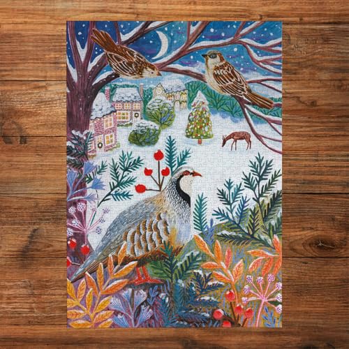 Gibsons Frosty Fauna 3 x 500 piezas rompecabezas para adultos – Set de regalo multi-caja de 3 - hermosas escenas de naturaleza invernal - piezas gruesas, tablero premium sustentable 100% reciclado miniatura 2