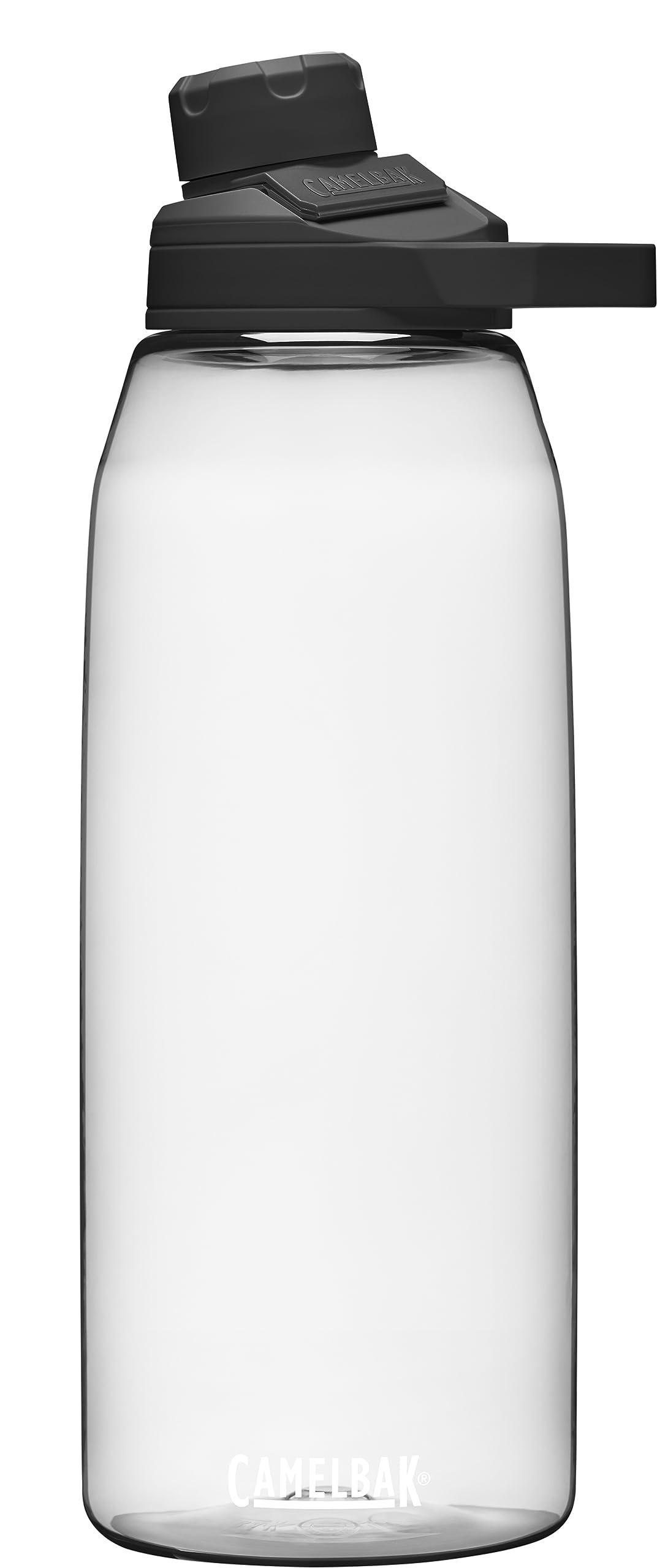CamelBak Chute Mag BPA Free Water Bottle with Tritan Renew - Magnetic Cap Stows While Drinking, 50oz, Clear
