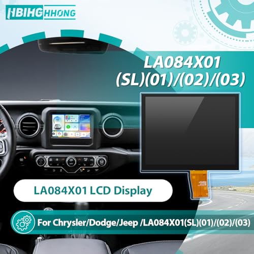 Image of 8.4 Inches LCD Screen for Uconnect 4C UAQ Radio Car Touch Screen Replacement for Dodge RAM Jeep Chrysler 2017-2022 LA084X01(SL)(02) with Repair Tools
