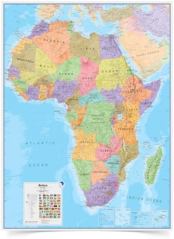 Amazon Com Large Africa Wall Map Political Laminated 48 X 36 51nfAJP66mL. AC 