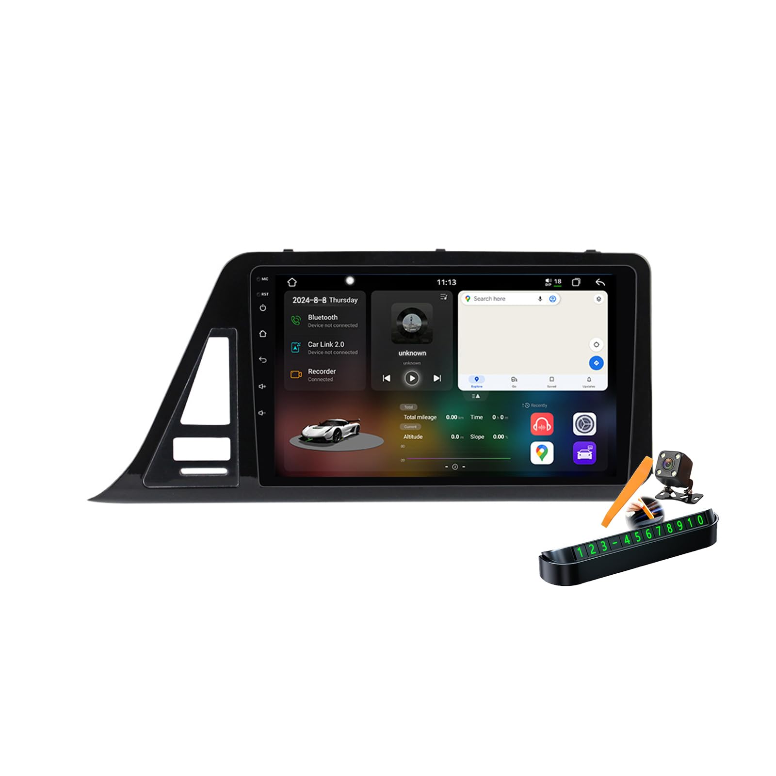 GPS Navigation 9'' pour Toyota C-HR avec Carplay sans fil