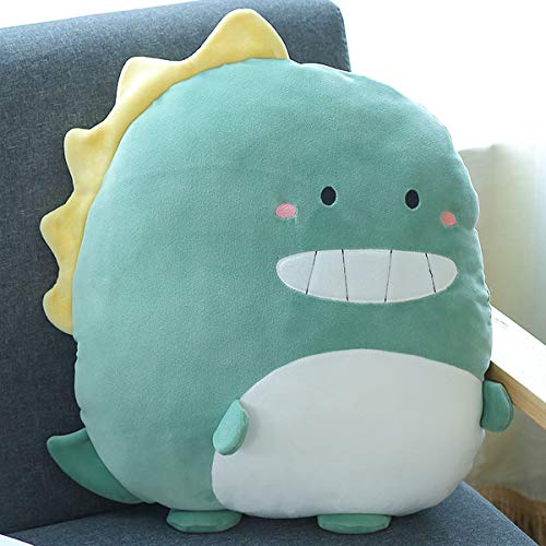 Plush Dinosaur Hugging Animal Pillows Stuffed Toys Cute Decorative Pillow Sofa Decorations Soft Cushion Green 15.7 Inches