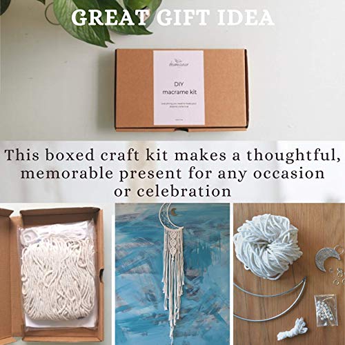 Dreamweaver Crafts Macramé Moon Dreamcatcher Diy Craft Kit – Make Your Own Bohemian Style Home Décor Wall Hanging – Rewarding Art Project For Teens Or Adults #TOP6