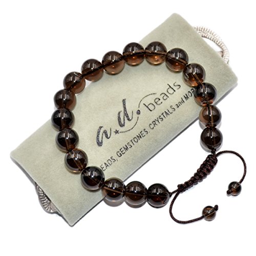 Image of AD Beads Natural 10mm Gemstone Bracelets Healing Power Crystal Macrame Adjustable 7-9 Inch