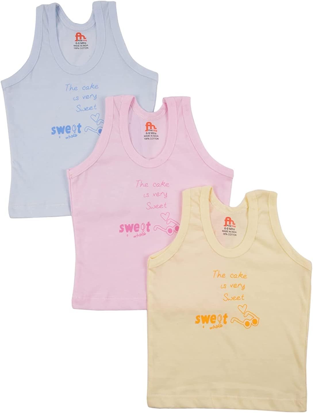 BENAVJI Boys Innerwear Sleeveless Vest for Baby Boy's Kids Vest Pack of 3