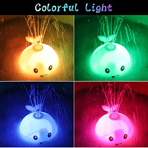 Leipal 2023 Rechargeable Baby Bath Toys Light Up Whale Spray Water Bathtub Pool Toys For Kids Sprinkler Baby Bath Toy For Toddlers Boys And Girls #TOP4