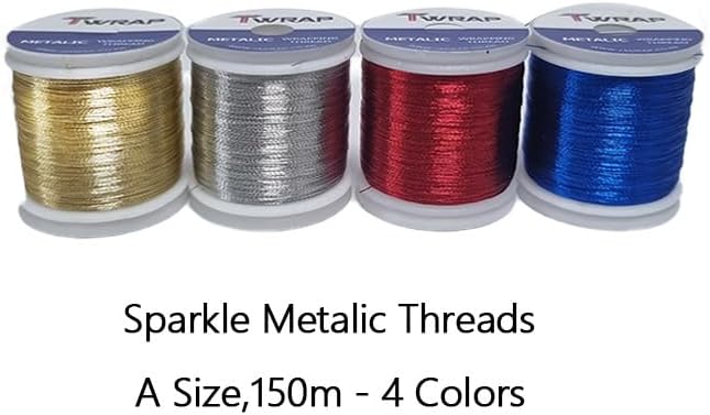 Lot of 12ea Best Metaliic Rod Wrapping Threads (JK016) for Fishing Rod Building Repair
