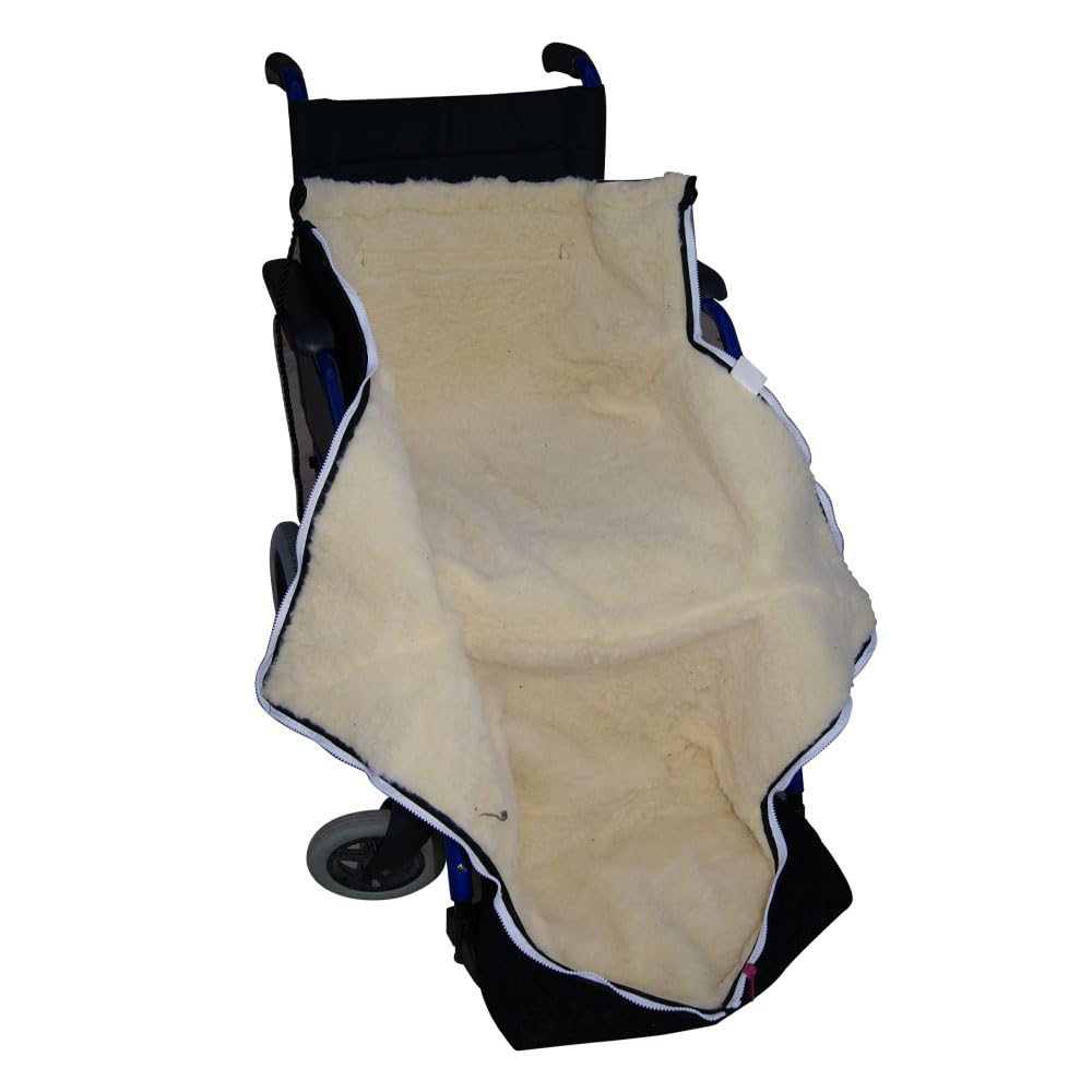 Ubio Saco Térmico Impermeable para Silla de Ruedas | Manta Cubrepiernas Cálida y Suave Antideslizante de Invierno | Protección contra Lluvia y Frío | Talla L 180cm | Fabricado en España