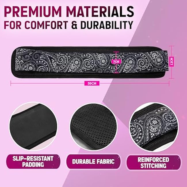 Foldable Hip Thrust Belt with Extra Resistance Band ¨C Works with Dumbbells, Kettlebells, and Weight Plates ¨C Supports Up to 300 lbs ¨C Slip-Resistant Padding for Gym and Home Workouts