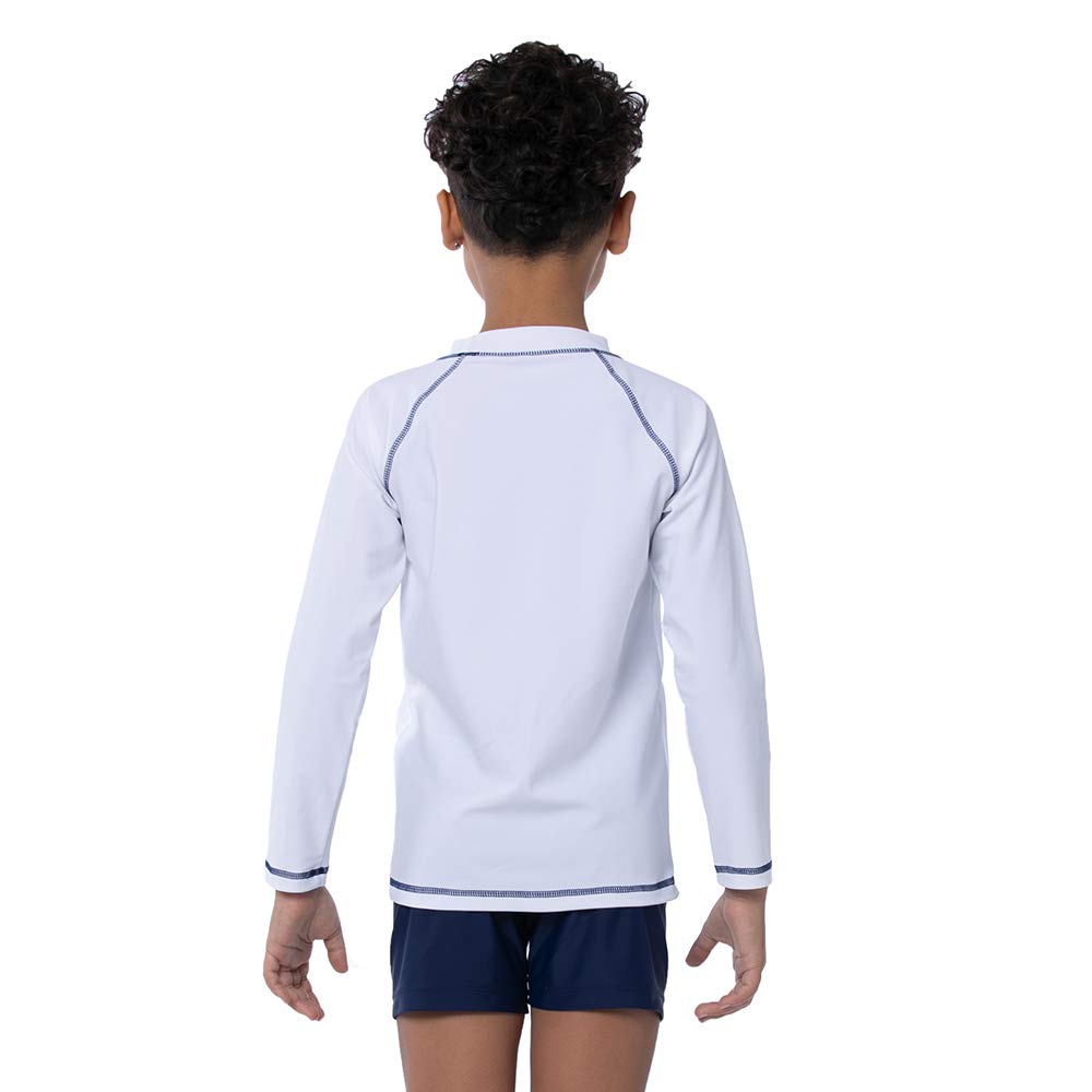 T-Shirt de Bain Anti-UV pour Garçon Maillot de Bain à Manche Longue Enfants Rashguard pour Surf Natation Plongée Plage