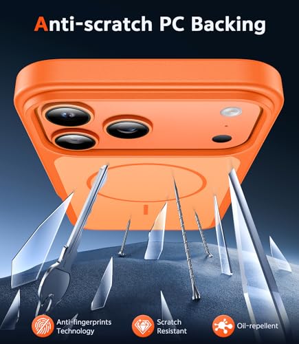 Image of FNTCASE for iPhone 17 Pro-Max Case: Magnetic Phone Cases with Screen Protector Compatible with Magsafe Slim Rugged Shockproof Protective Dual-Tone Design‌ Cell Cover