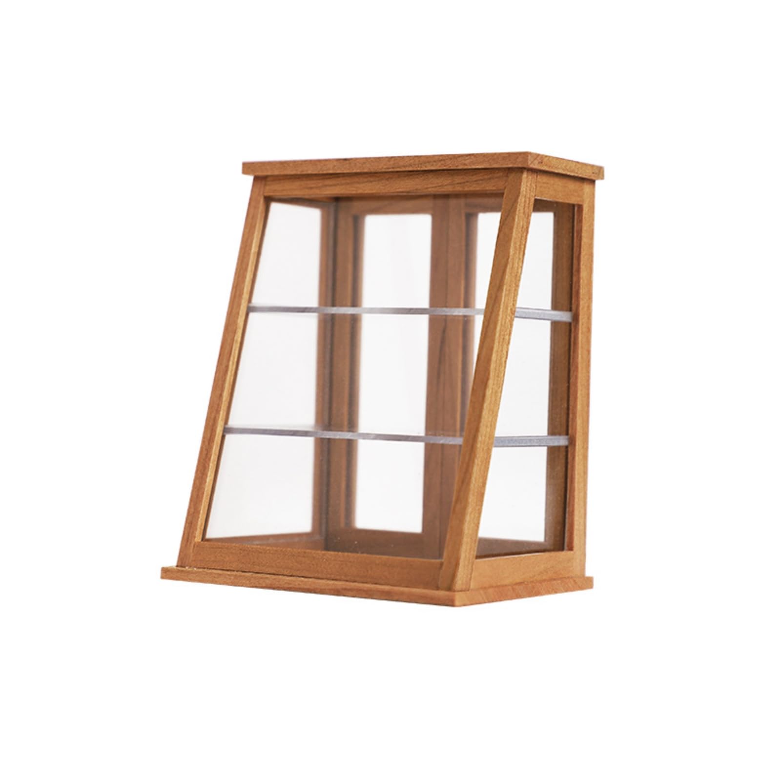 Milageto Vitrine Miniature Traparent Vitrine Trapézoïdale en Bois pr nneurs, Style D