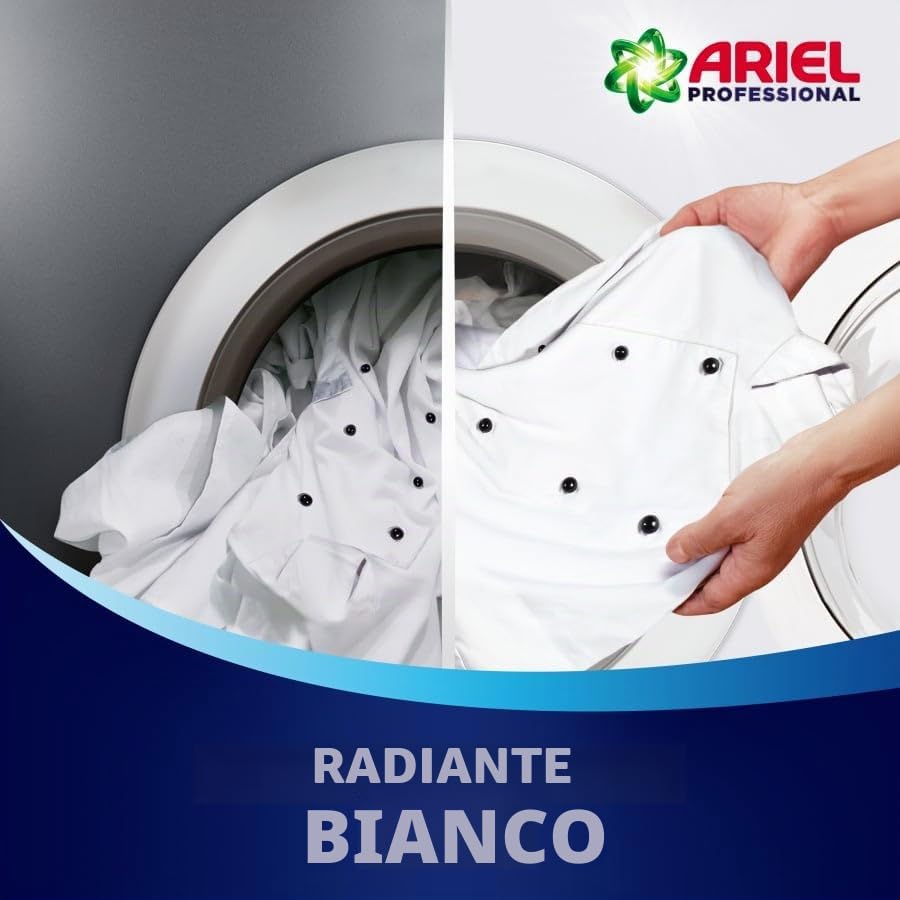 Ariel Detersivo professionale in polvere universale + combatte tutti i tipi di macchie di grasso, per uso professionale