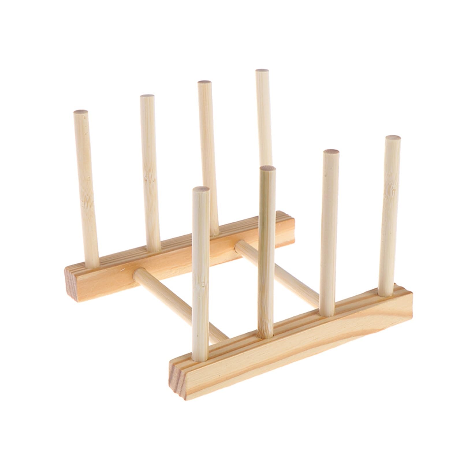 YUPLIODSX Wooden Dish Rack Wooden Dish Drying Rack
