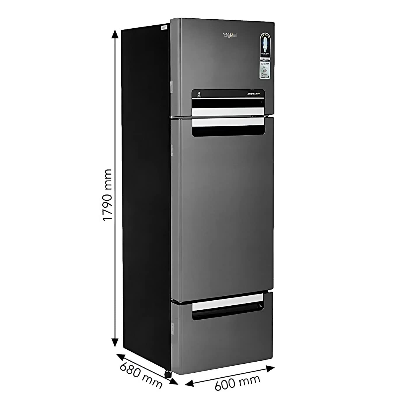 Buy Whirlpool 330 L FrostFree MultiDoor Refrigerator (FP 343D PROTTON ROY, Steel Onyx, 2022