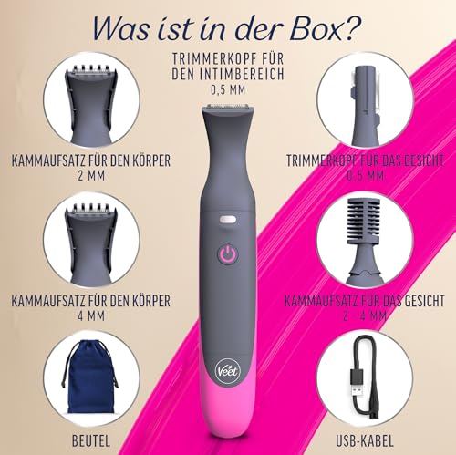 Veet Expert Intimate Trimmer für Gesicht, Augenbrauen & Intimbereich – Ansicht 5