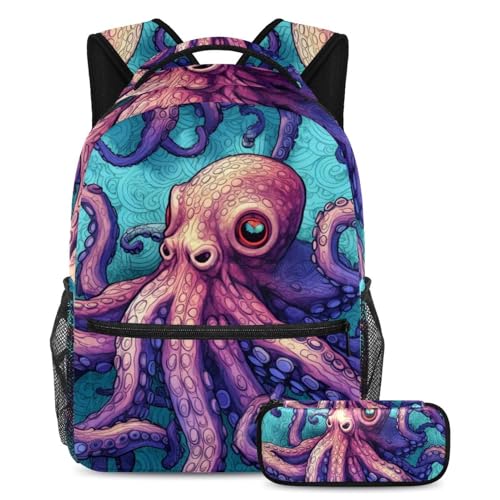 Sac à dos pieuvre grand format pour soulager le dos des ados à l'école