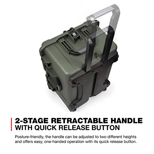 Nanuk Wheeled Series 960 Lightweight NK-7 Waterdichte beschermende rolling case van hars, olijfgroen - Image 4