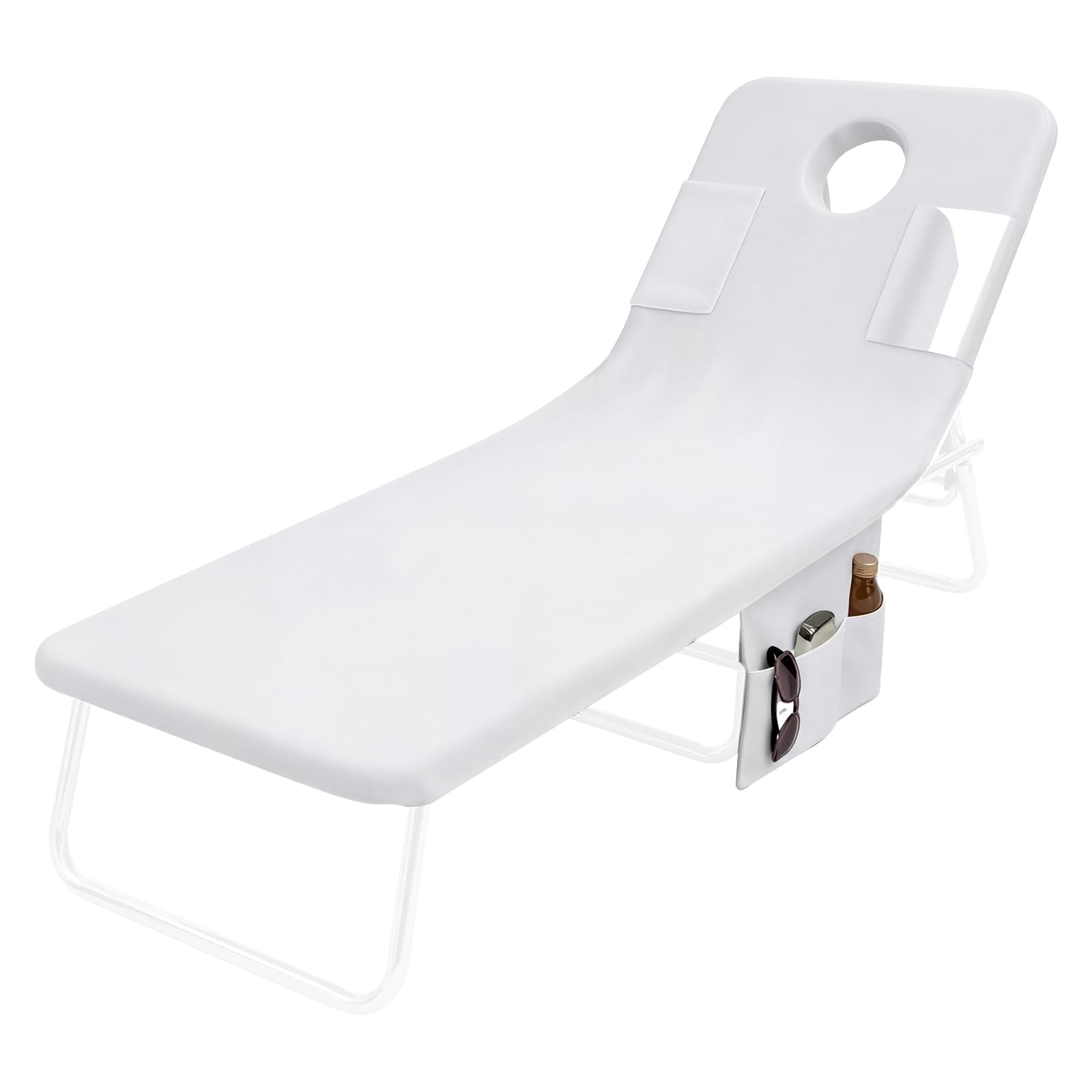 Photo 1 of Frienda 1 Pcs 35.5"x74.8" Large Towel Cover for Tanning Chair with Face Hole Oversized Beach Pool Lounge Seat Cover Towel with Pocket Patio Furniture for Summer Pool Outdoor Chair Not Included