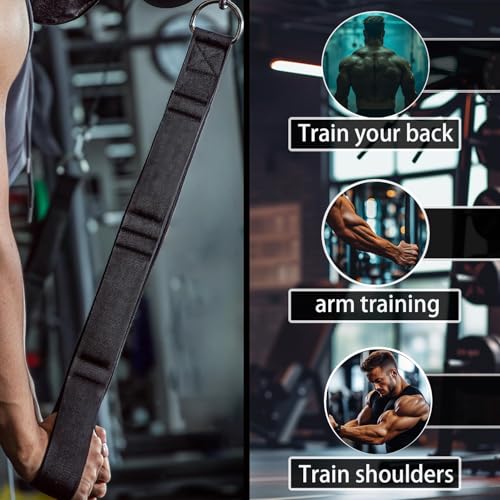 Trizepsseil Kabelzug Fitness, Kabelzug Fitnessgeräte Mit Tragetasche, trizeps trainingsgerät verwendet für latzug Und Erhöhen Sie die Kraft des Oberkörpers, Geeignet trizeps Krafttraining (Black)