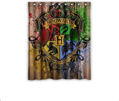 Personalized Custom Movie Harry Potter Hogwarts Window Curtain / Drapery / Panels / Treatment Thermal Insulated Blackout Window Curtains 52 "x 63" Inch Home Decoration