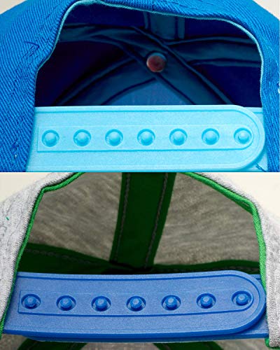 Pj Masks Boys' Baseball Cap - 2 Pack Catboy, Owlette, Gekko Curved Brim Snap Back Hat (2T-7), Size 4-7 Years, Pj Mask Blue/Grey #TOP5