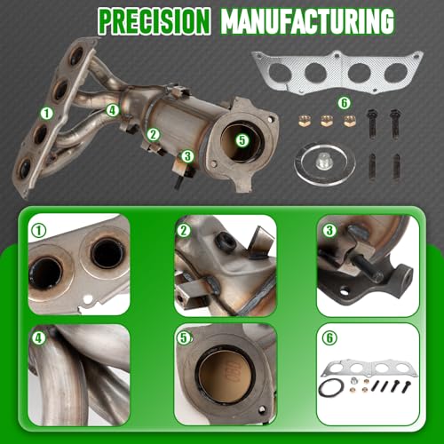 Image of Front Catalytic Converter Kit Direct-Fit Toyota Camry Solara 2002 2003 2004 2005 2006 2.4L Replaces 25051-0H040 25051-0H010 674-811