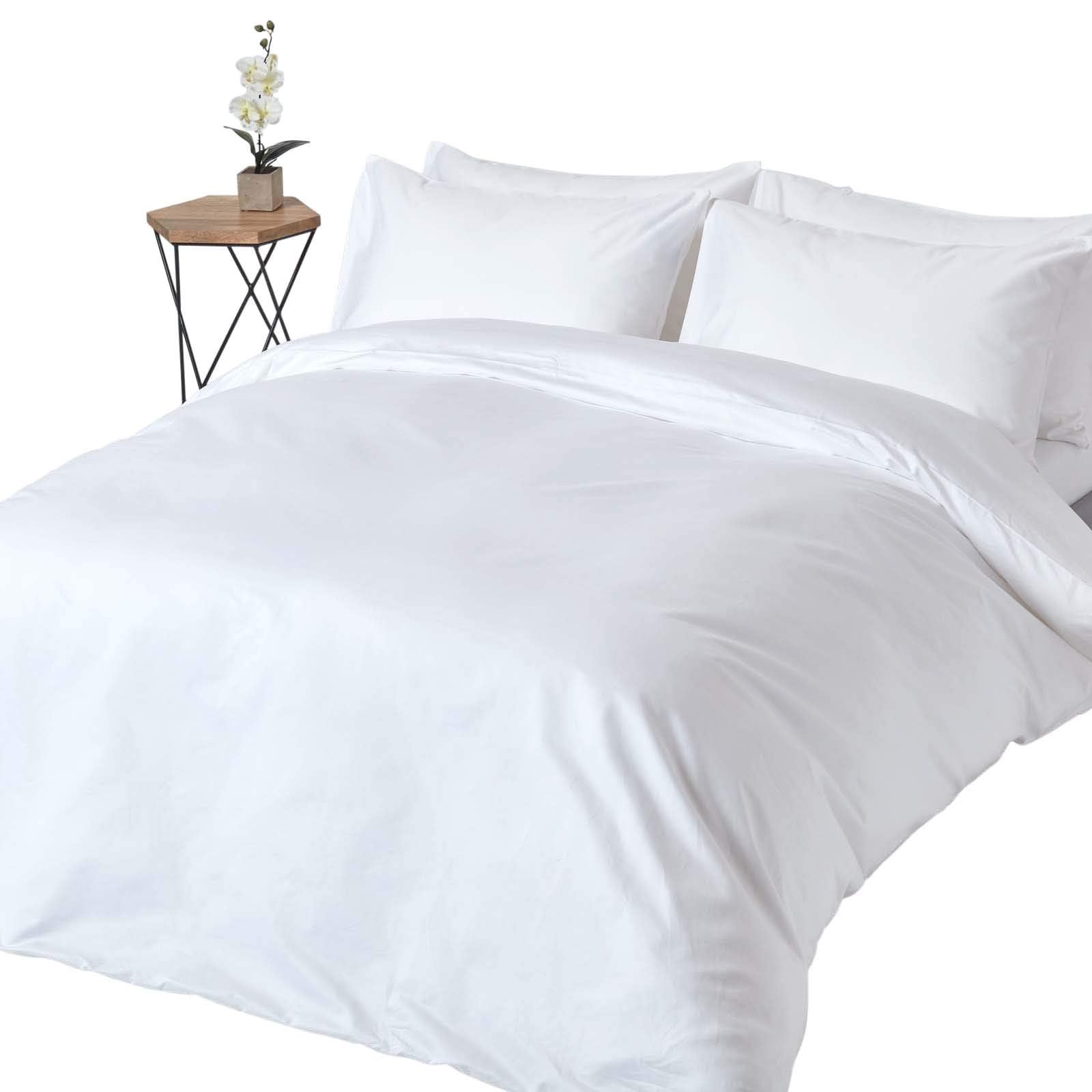 Homescapes White Egyptian Cotton Duvet Cover With Pillowcases 1000 TcKing from B&Q