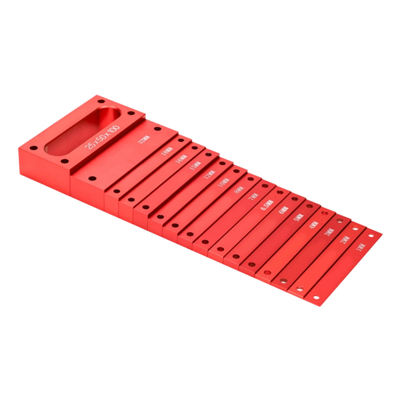 Zbiianxer Set Of 16 Metric Gau Aluminum Measurement Spacers Metric Setup Block Height Gauge Accessories For Woodworkers And Enthusiasts Height Measurement Spacers