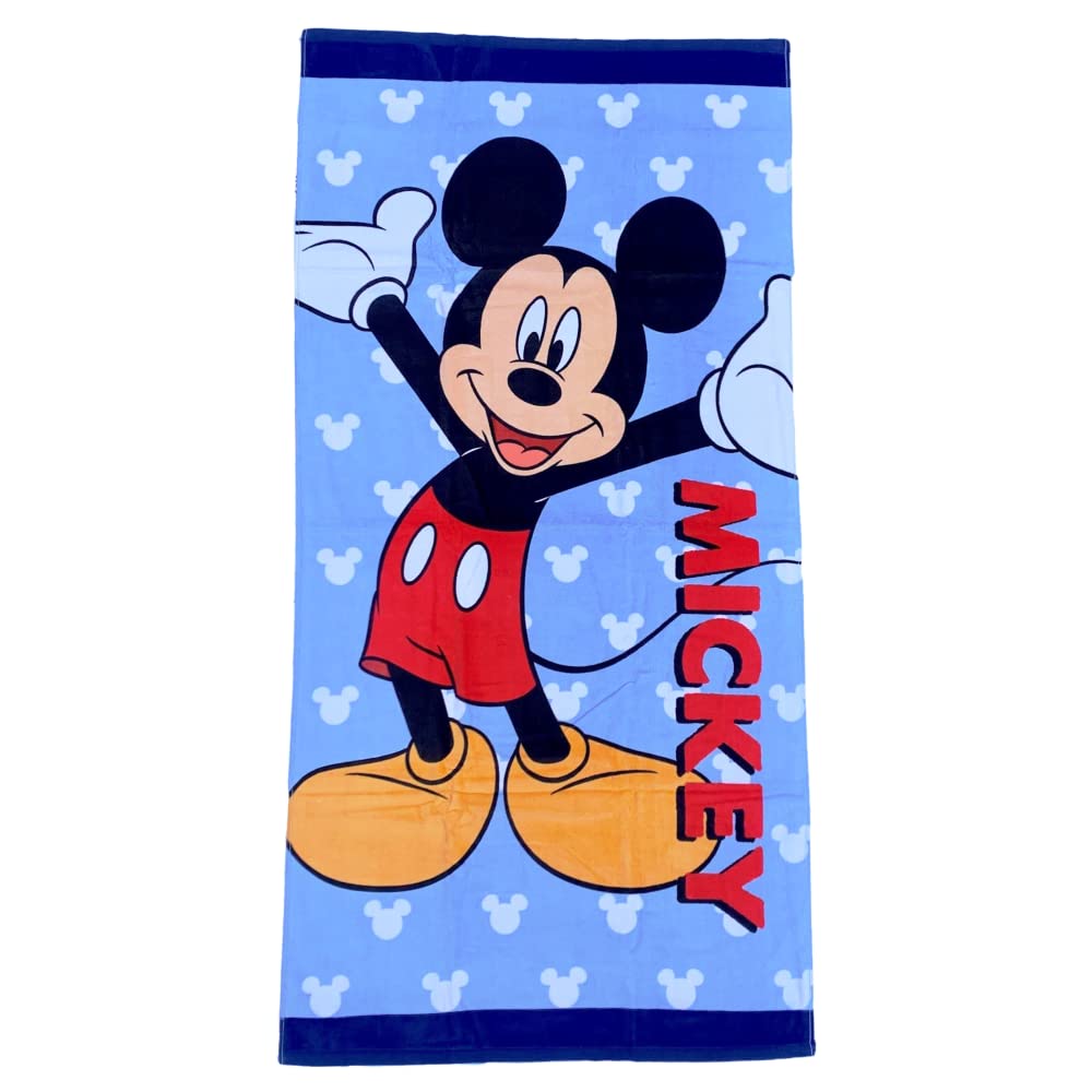 CARTOON Disney Mickey Mouse Beach Towel Cotton Beach Pool 70 x 140 cm