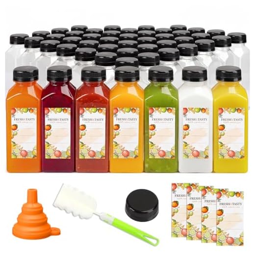 TOMNK Reusable Plastic Juice Bottles