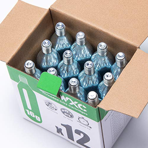image for CXWXC 16g/25g Threaded CO2 Cartridges for Bike Tires - Cartridge for C