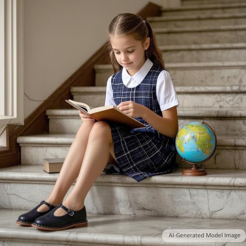 Image of Felix & Flora Toddler Little Girl Princess Dress Shoes-Mary Jane Flats for Girl Party School Shoes