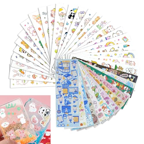 800+ Piezas Pegatinas Infantiles, 36 Stickers Aesthetic, Stikcer Animales, Pegatinas Kawaii para Scrapbook, Ordenador, Botella, Teléfono, Guitarra, Bicicletas, Maletas Viaje, Patinete