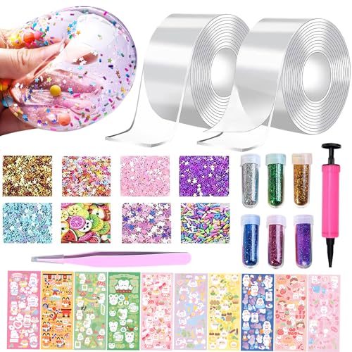Nano Tape Bubble Kit, 38 Pièces Nano Blowing Bubble Tape, DIY Loisir Creatif Enfant, Nano Ruban...